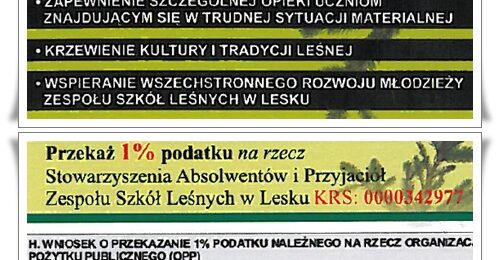 Zdjęcie do artykułu: 1% dla naszego Stowarzyszenia